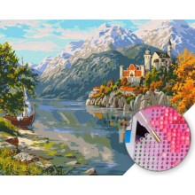  PZ 304285 Крепост край реката - Диамантен гоблен