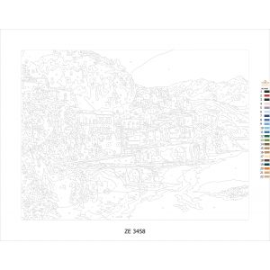 Картина по номера - Морски град ZE 3458