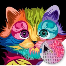 GI 304209 Ярко котенце - Диамантен гоблен