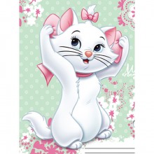 GI 304244 Бяла котка с панделка - Диамантен гоблен
