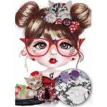 Картина по номера - Кукла с котене ZE 3465
