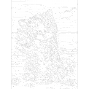 Картина по номера - Котенце край морето ZE 3469