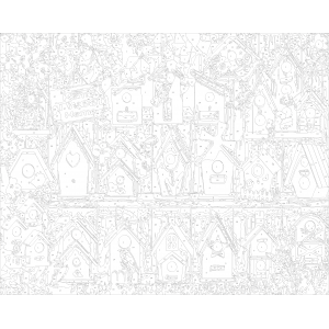 Къщички за птици - Картина по номера ZG 0885