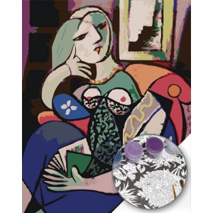 Жена с книга - Пикасо - Картина по номера ZG 0907 Жена с книга - Пикасо - Картина по номера ZG 0907