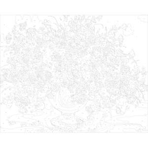 Комплект за рисуване по номера - Сини цветя ZG 22871