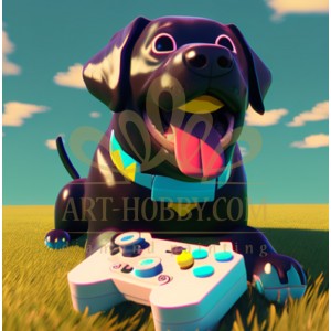 GI 303099  Диамантен гоблен - Игриво куче