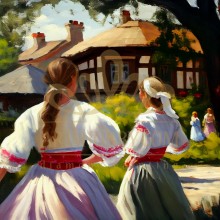 LD 303063 Диамантен гоблен - Селски празник