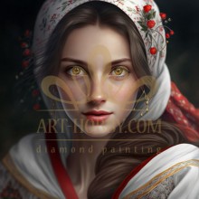 LD 303072 Диамантен гоблен - Хубавица с кафьяви очи