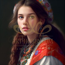 LD 303087 Диамантен гоблен - Момиче с красива коса