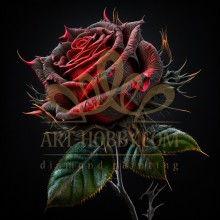 FL 303000 Диамантен гоблен - Черна роза