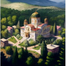 Катедрала в планина - Диамантен гоблен PZ 404004