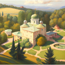 Диамантен гоблен Манастир в планината PZ 404006