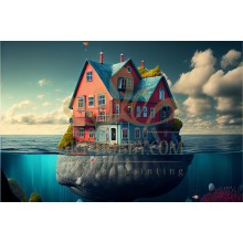  PZ 304300 Къща в морето - Диамантен гоблен