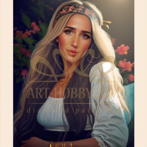  LD 304249 Красиво момиче - Диамантен гоблен