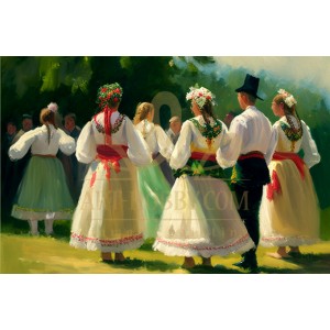  LD 304256 Селянки и празник - Диамантен гоблен