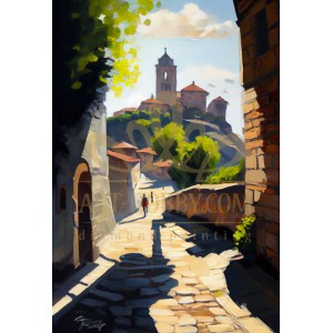 Изглед към крепост - Картина по номера ZG 10142