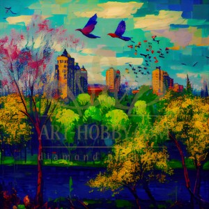 Картина по номера - Есен в града ZP 616