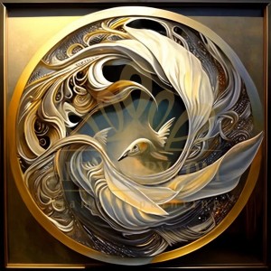 Златна птица - Картина по номера ZP 623