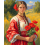 Диамантен гоблен Момиче с макове LD 405086