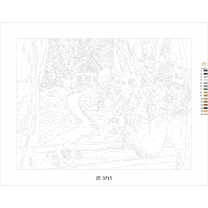 Картина по номера - Селски букет ZE 3715