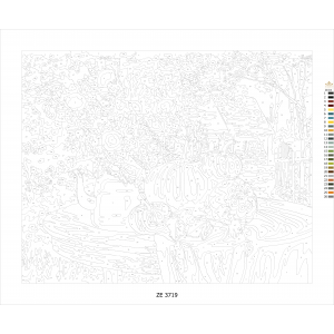 Картина по номера - Натюрморт със слънчогледи ZE 3719