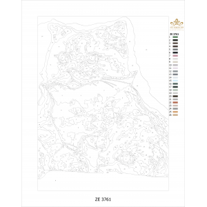 Картина по номера - Три котки ZE 3761