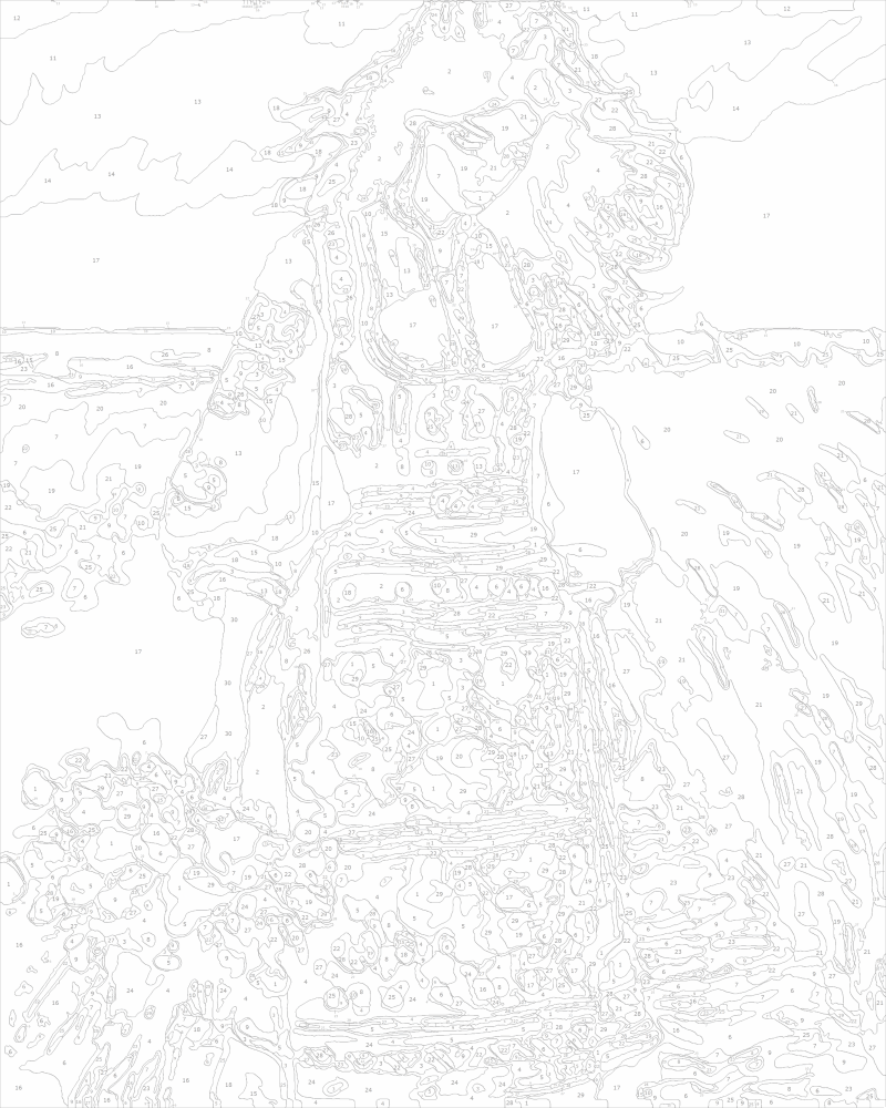 Картина по номера - Момиче в полето ZG 6017