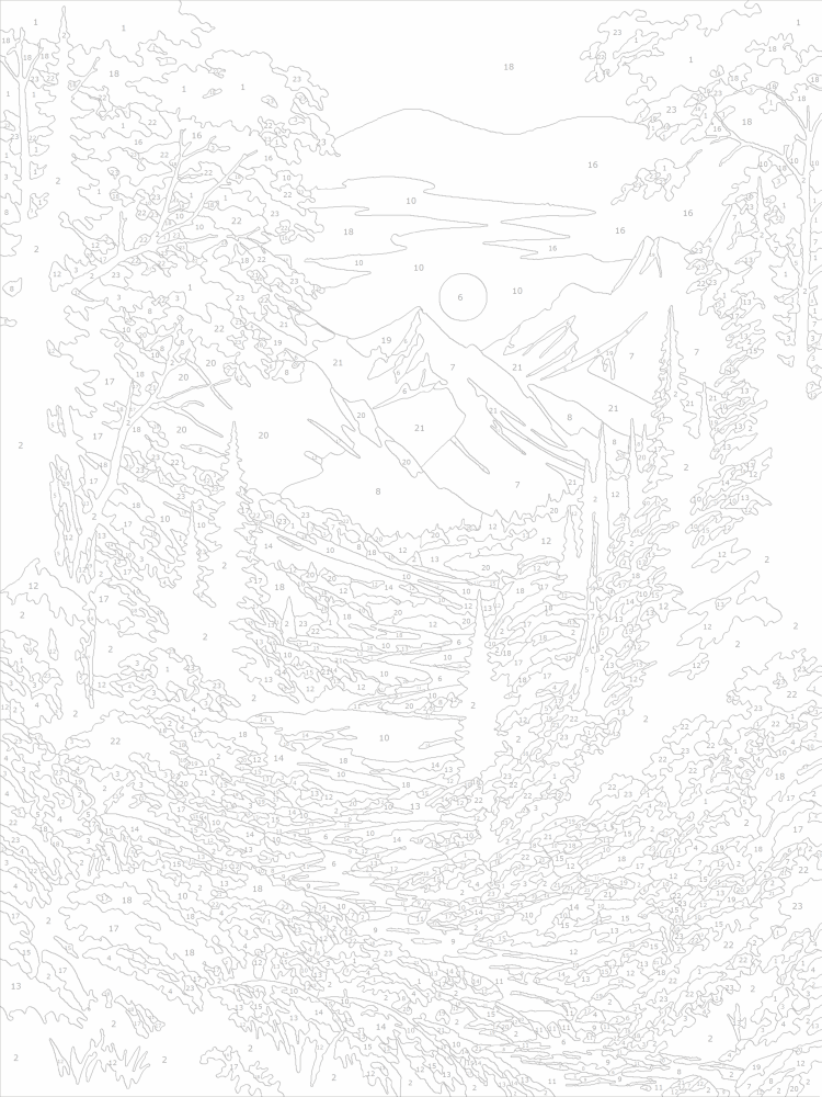  Рисуване по номера - Есенен пейзаж ZE 8389