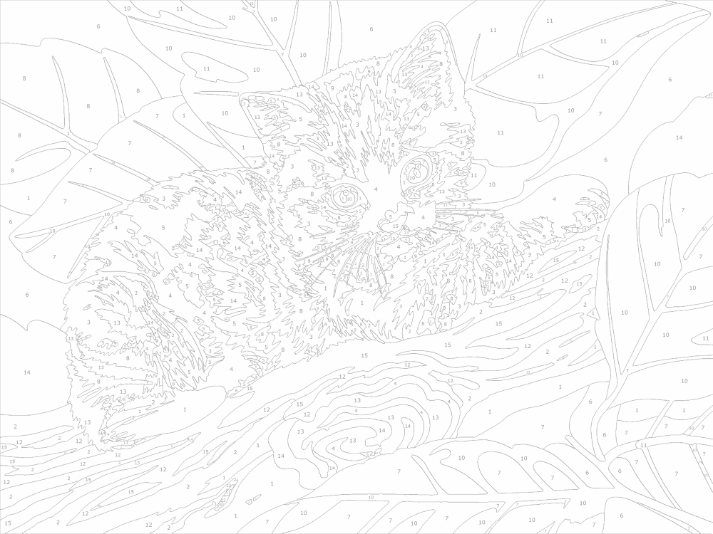 Котка на дървото - Картина по номера ZE 37401