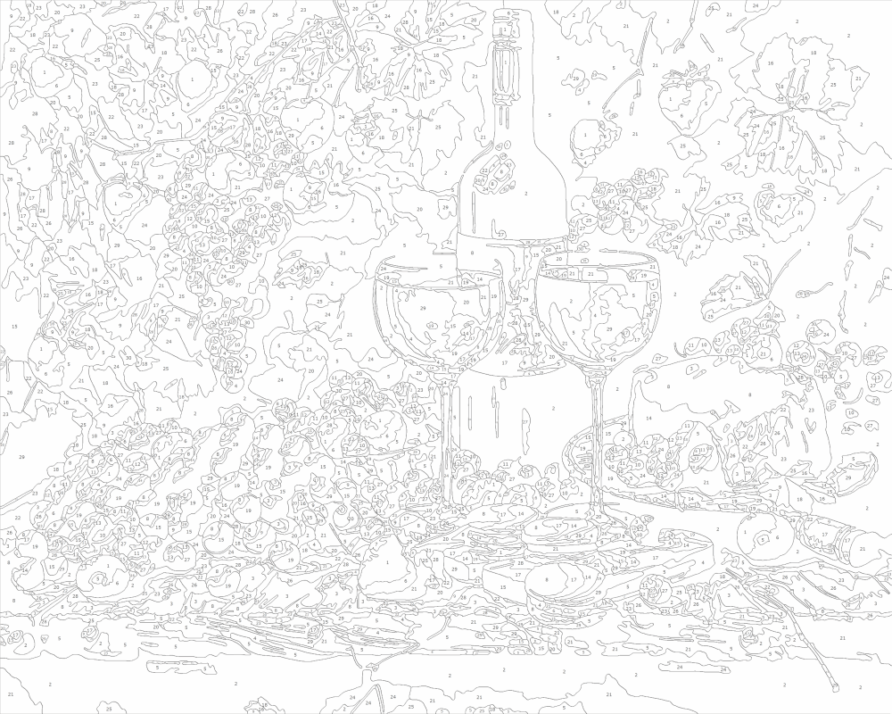 Натюрморт с десерт - Картина по номера ZG 11553 Натюрморт с десерт - Картина по номера ZG 11553