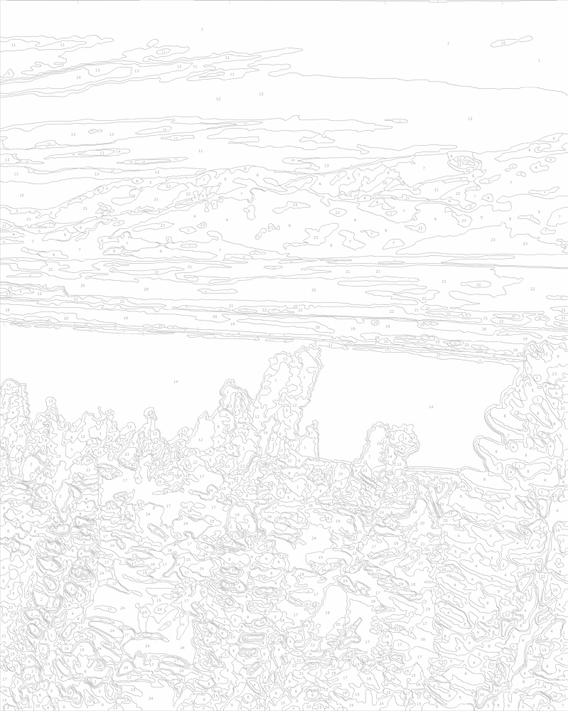 Рисуване по номера - Триптих - Планински пейзаж PG 096