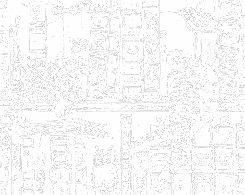 Картина по номера - Котка и книги ZG 0007