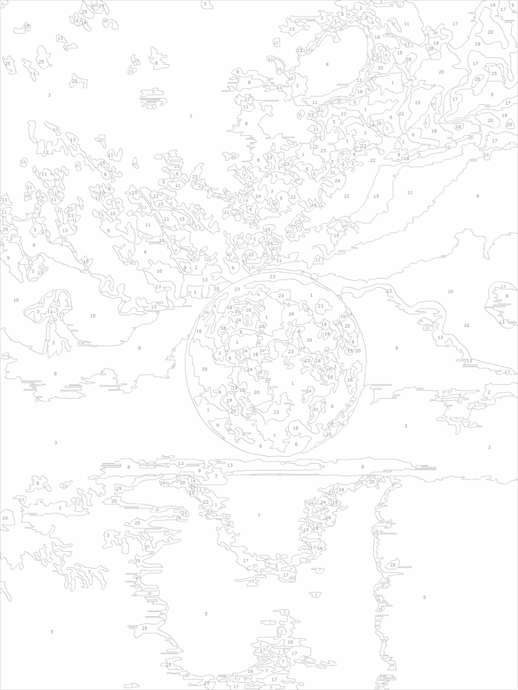 Луна в морето - Картина по номера ZE 6363