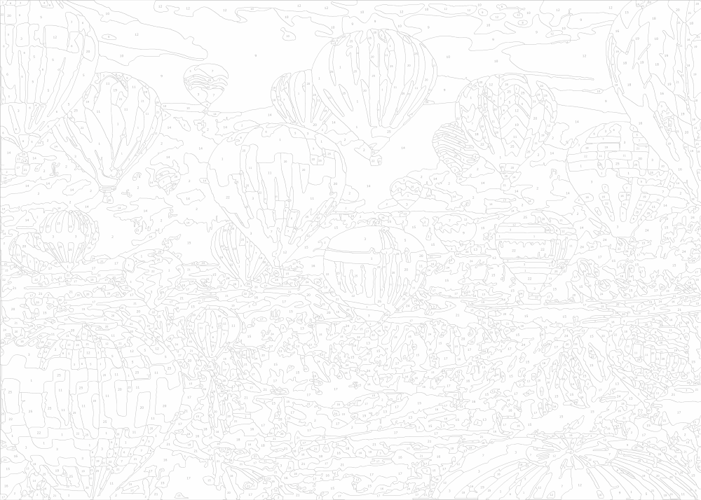 Картина по номера - Балони ZG 0401