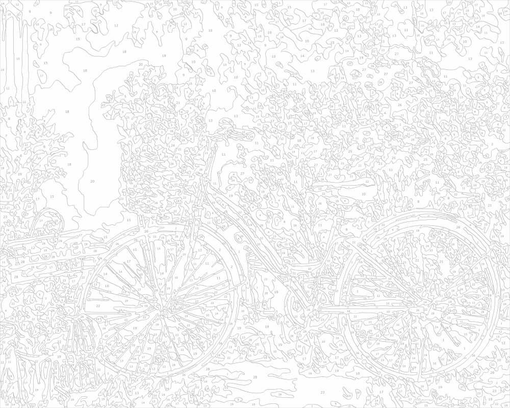 Рисуване по номера - Колело с цветя ZG 4663