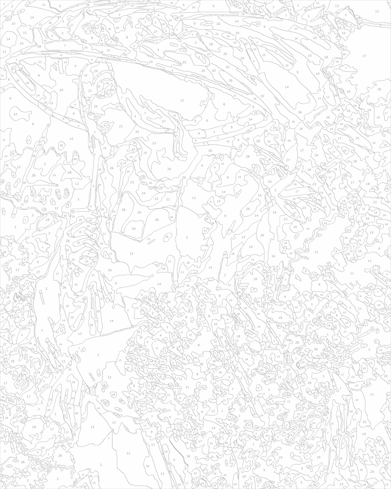 Рисуване по номера - Дама с чадър ZG 23145