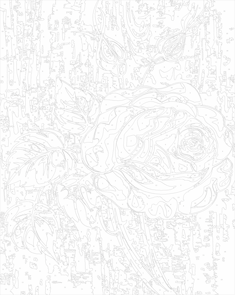 Рисуване по номера - Триптих - Ярки цветя PG 008