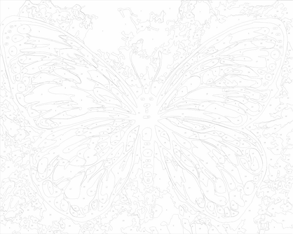Цветна пеперуда - Картина по номера - ZG 0603