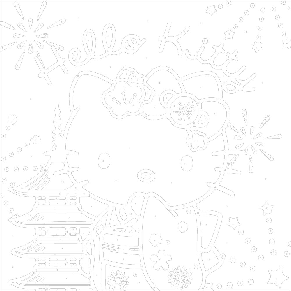 Картина по номера - Hello Kitty ZP 239