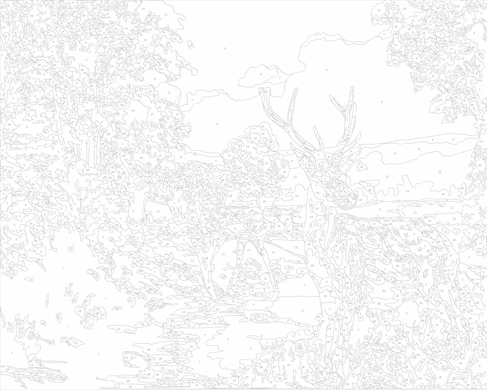Комплект за рисуване по номера. Елени –  ZG 6035