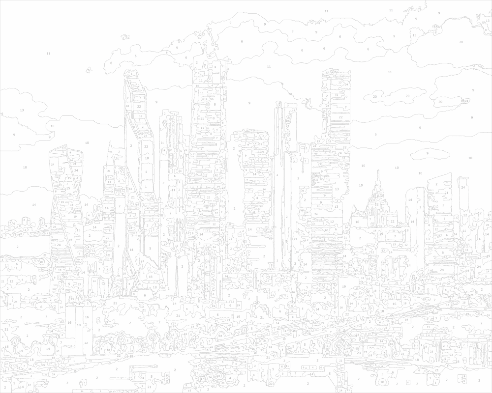 Нощна Москва - Картина по номера ZG 10427 Нощна Москва - Картина по номера ZG 10427