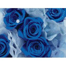 TRANDAFIRI ALBASTRI - Goblen de diamante    FL 34042 