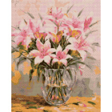 BUCHET ROSE - Goblen de diamante FL 45122