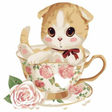 KITTEN IN O STICLA - Goblen de diamante 33018