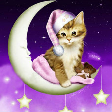 PUTINETE PE LUNA - Goblen de diamante 33020 