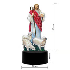 Lampă 5D cu mozaic de diamant - Iisus Hristos - LED-03