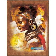 Fată africană - Goblen de diamante LD 304050