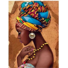Fată africană - Goblen de diamante LD 304044