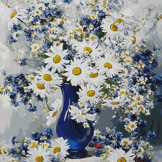 Buchet de margarete -  Goblen de diamante FL 44009