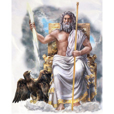 ZEUS CU UN VULTUR NEGRU -  Goblen de diamante LD 405033